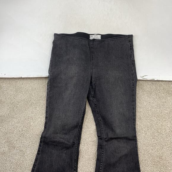 Free People Women Jeans Bottom Flare Size 31 Pull On Stretch 32" Inseam F8 - Picture 3 of 9